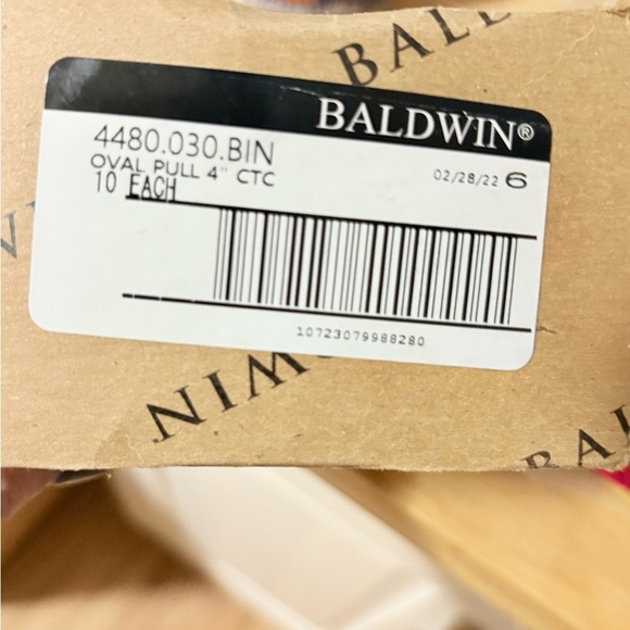 Lot Of 10 Baldwin 4” CTC 4480.030.BIN Pull Handle - Picture 14 of 14